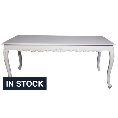 Zoe French Rectangular Dining Table 1.8m -In Stock