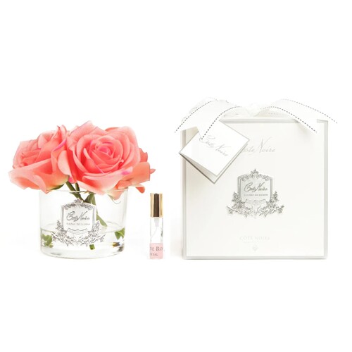 COTE NOIRE PERFUMED NATURAL TOUCH 5 ROSES - CLEAR - WHITE PEACH