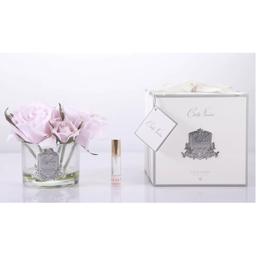 COTE NOIRE PERFUMED NATURAL TOUCH 5 ROSES - CLEAR - FRENCH PINK