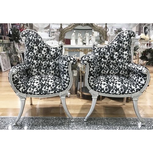 Cadence Arm Chairs in Silver
