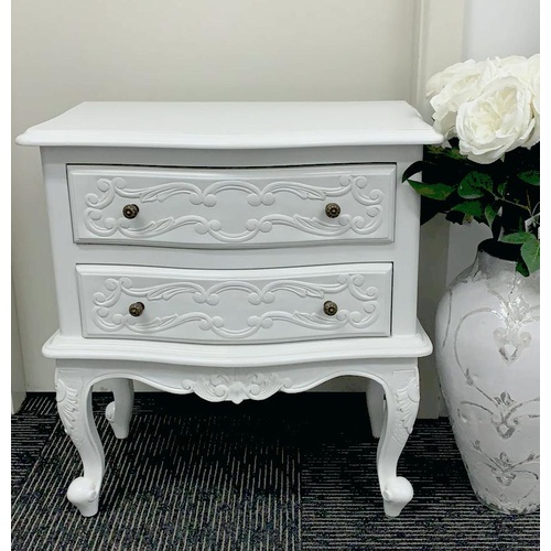Azure Two Drawer Bedside Table