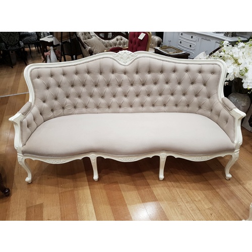 Angelique French Settee - 3 seater with Diamond Tufted Back
